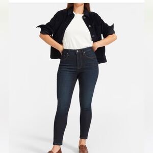 Everlane | The Curvy High Rise Skinny Jean - Dark Blue Wash